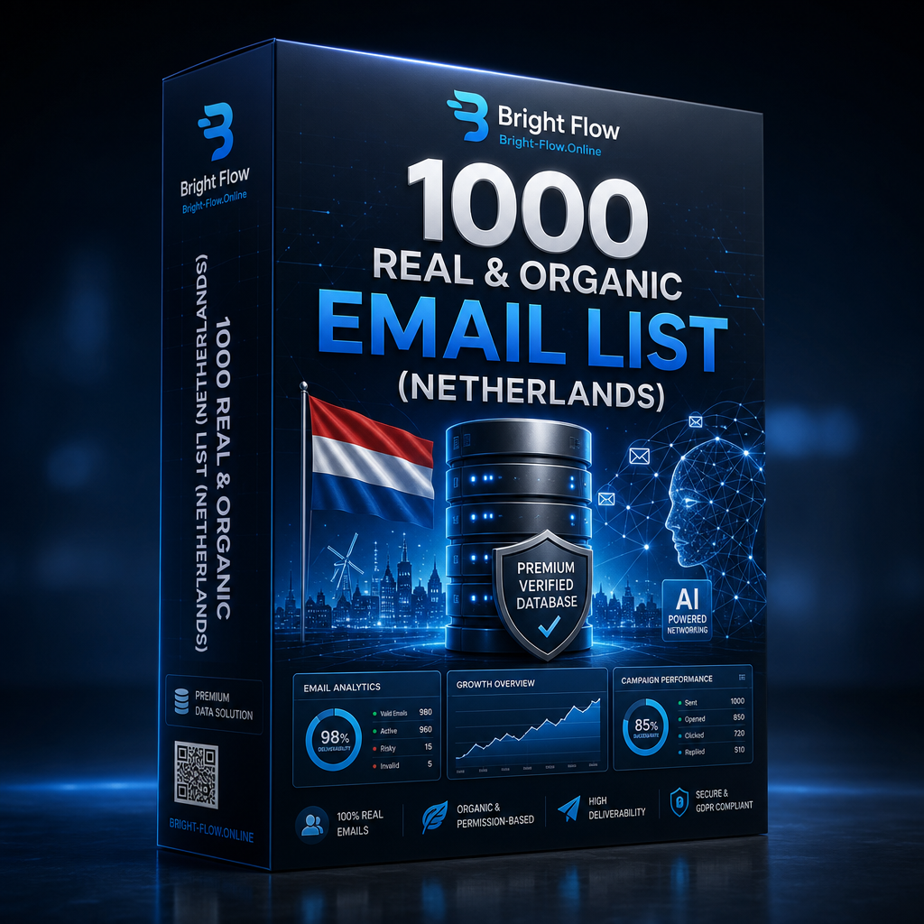 1000 Real &amp; Organic Email List (Netherlands)